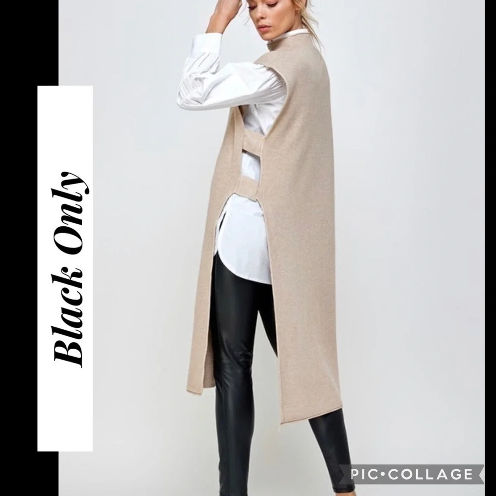 Black Midi Sweater Vest - Picture 6 of 6